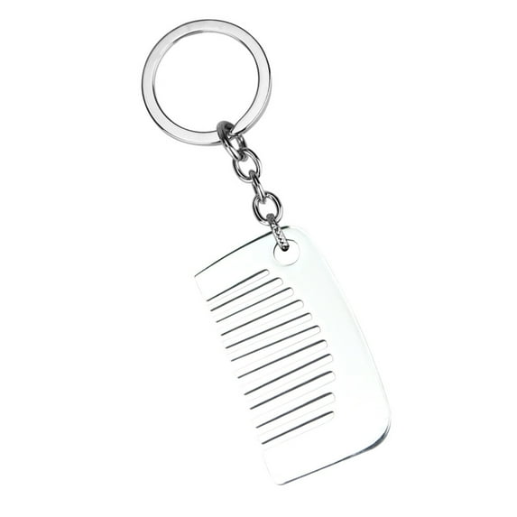 Necvior Titaniums Steel Hair Comb Keychain Unique Pocket Accessory for ...