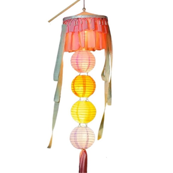 Necvior Traditional Moon Festival Decorative Lanterns Handheld Flower Light for Home