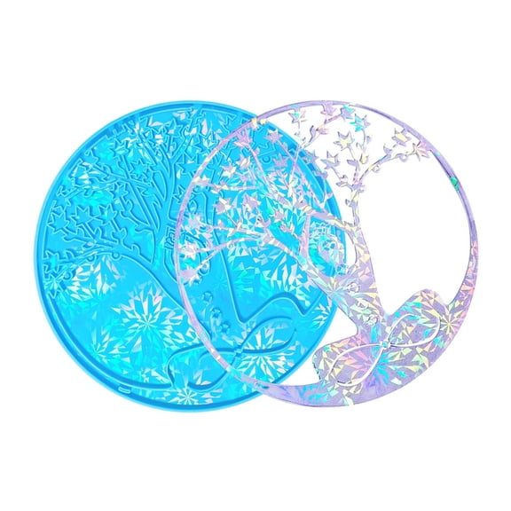 Necvior Tree Life Wall Decoration Mold Holographic Crystal Epoxy Resin Molds Wall Hanger