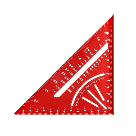 Necvior Triangle Rule 90 Degree Angled Meter 7Inch Triangular Ruler Carpentery Square