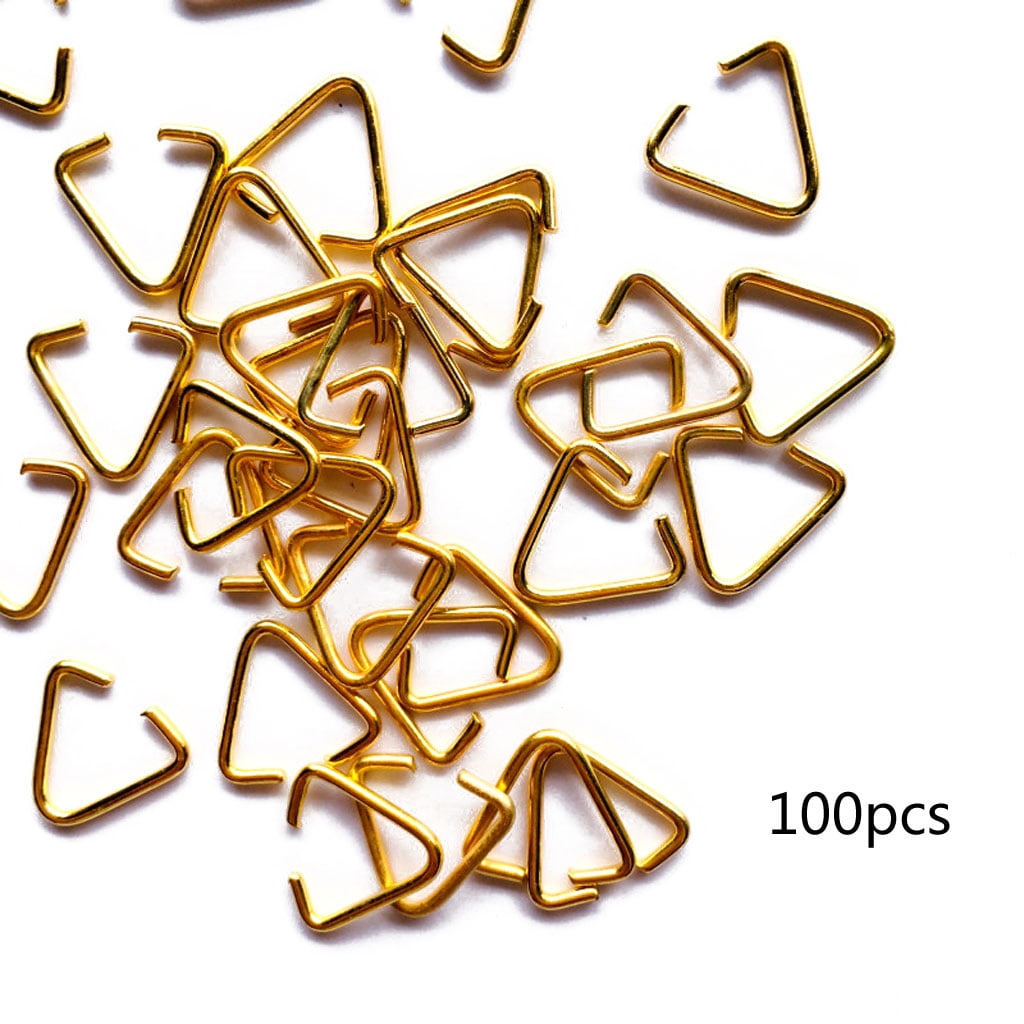 Necvior Triangular Open Jump Rings Iron Pinch Clip Bail Hang Drops ...