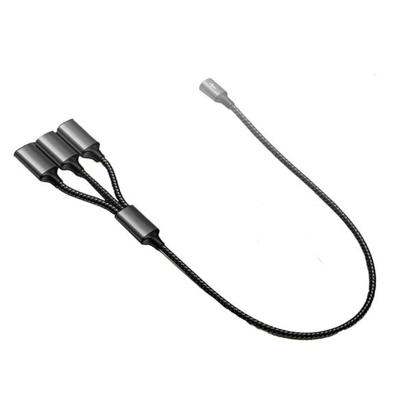 Necvior Type C Splitter Cable,Type C Male to 3 USB 2.0 Female Extension Cord ,USB C Port Hub Data&Charger Power Split Adapter