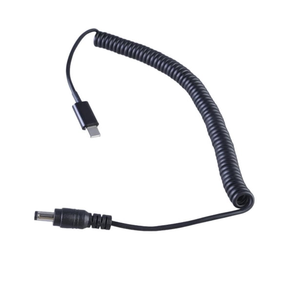 Necvior Type C to 5V/9V/12V DC5525 Spring Charging Cable Wire Power Cord Line for Fan