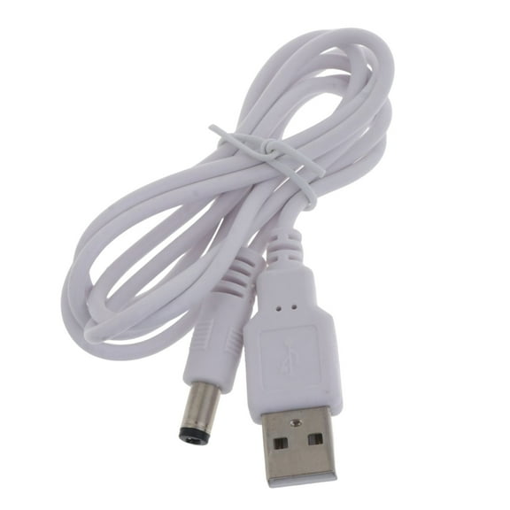 Necvior USB 2.0 Male to DC 5.5mm x 2.5mm Male Power Cord for Router Speaker LED Light