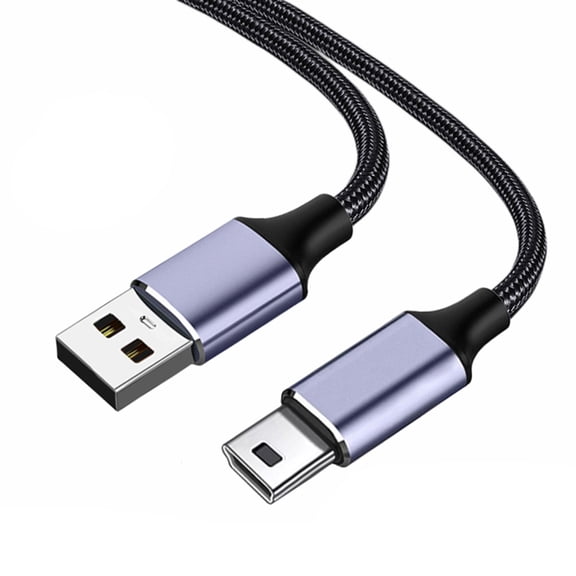 Necvior USB 2.0 to T-shaped 5pin Connectors Cable Power Charging Cord Wide Compatibility 2.4A Fast Charging 480Mbps Data Transfe