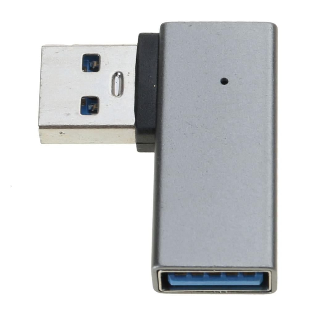 Necvior USB 3.0 Adapter Male to Female Connector Left/Right Bend for ...