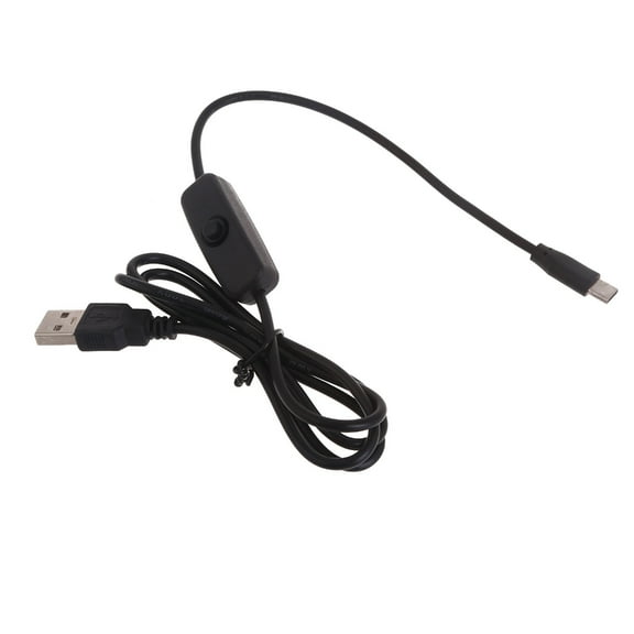 Necvior USB Cable with Switc 5V3A Type-C to USB A Charger Cord forRaspberryPi4B Cord