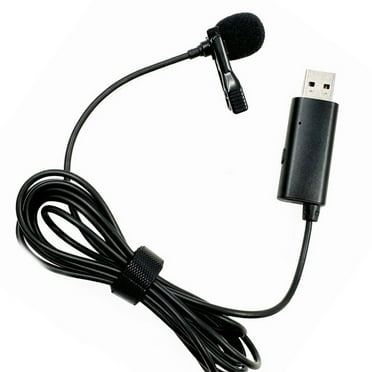 Necvior USB Microphone Lavalier Lapel Clip on Mic with Cable for Laptop Computer PC
