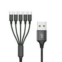 Necvior USB Multi Charging Cable 3/4/5 in1 Multiple Phone Cord USB C Multi Cable with Type C Port for Phones Tablets