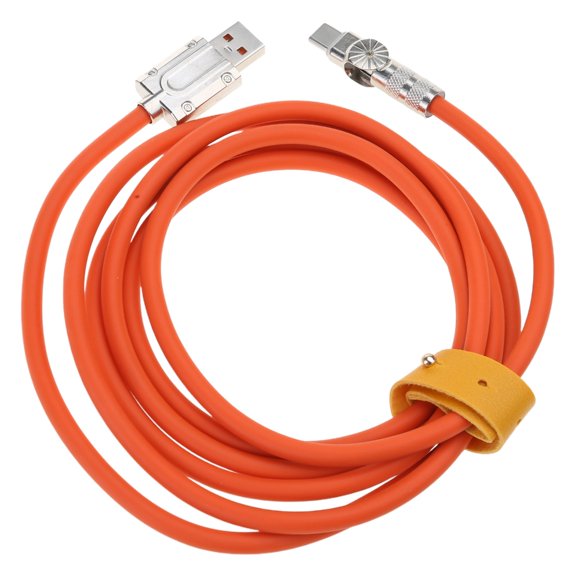 Necvior USB Type C Cable For Cellphone 120W Charging 180 Rotate USB Charger Elbow Cord