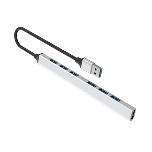 Necvior USB Usb Hub 7 in 1 Aluminum Docking Station with 7 USB Ports for Computer Tablets Phones