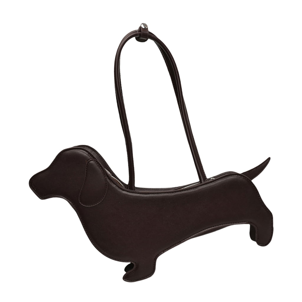 Necvior Unique Dachshund Designs Shoulder Bag PU Handbag Underarm Purse for Lady