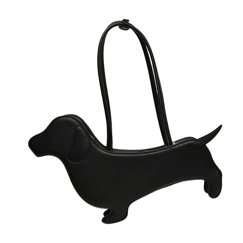 Necvior Unique Dachshund Designs Shoulder Bag PU Handbag Underarm Purse for Lady