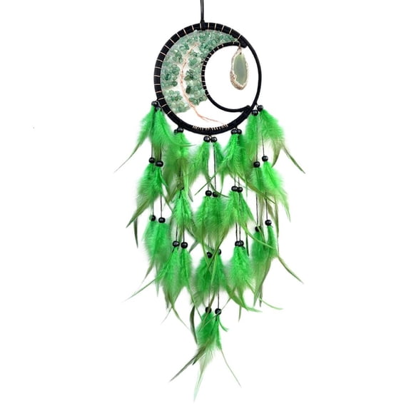Necvior Unique Feathered and Crystal Dreamcatchers Wall Hanging for Calming Space Decors