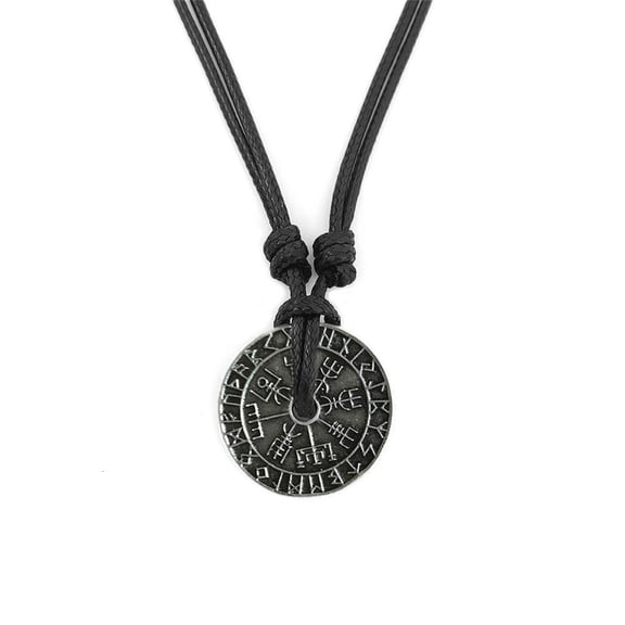 Necvior Unique Hollow Runes Symbol Necklace Adjustable Length Neckchain Ethnic Clavicle Chain Accessory Unisex Choker Jewelry
