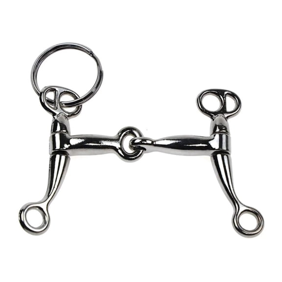 Necvior Unisex Silver Alloy Keychain Unique Horse Bit Pendant Keyring Backpack Accessory