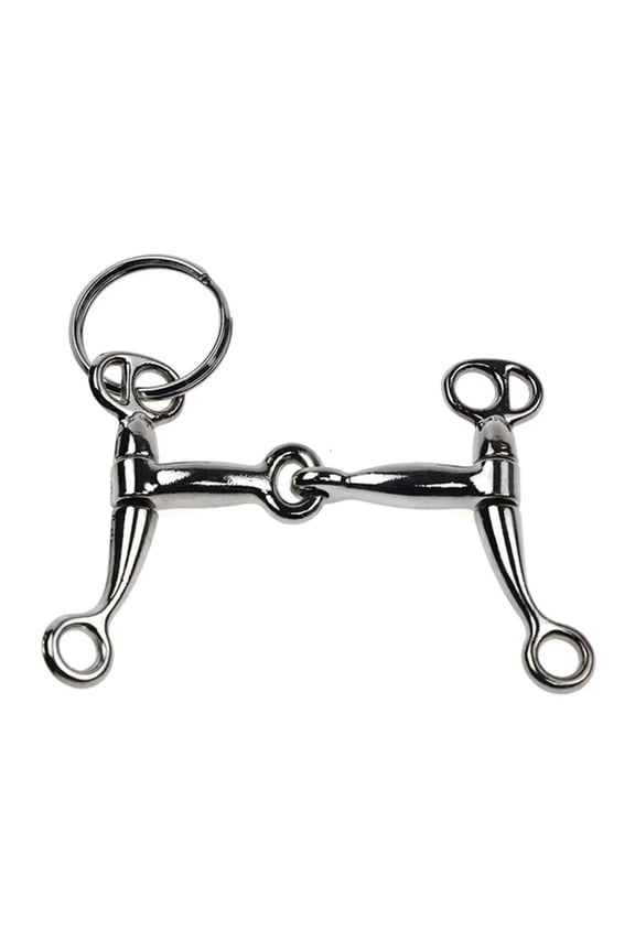 Unisex Silver Alloy Keychain Unique Horse Bit Pendant Keyring Backpack Accessory
