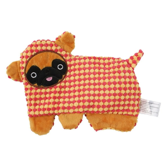 Necvior Unstuffed Dog Toy Crinkle & Squeak Plush Interactive Pet Chew Toy