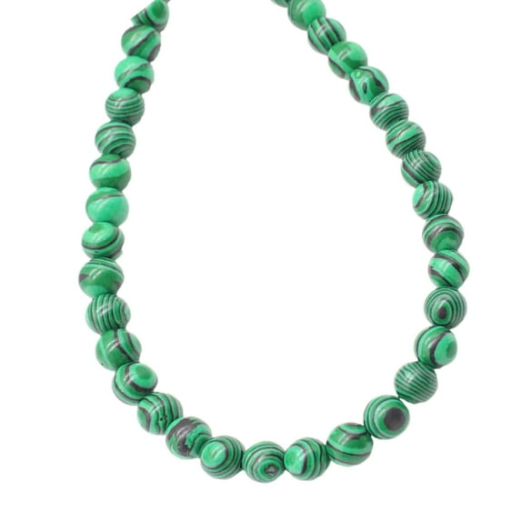 Necvior User Friendly Green Stone Beads Smooth Round Beads For Bracelet Necklace Making
