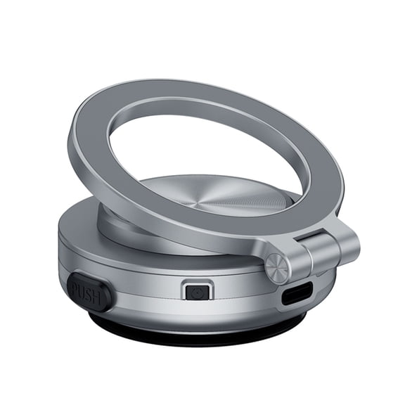 Necvior Vehicle Phone Mobile Mount Stand Magnetic Suction with Vacuum Attachment 360 Degree Rotation for Safe Driving Experience