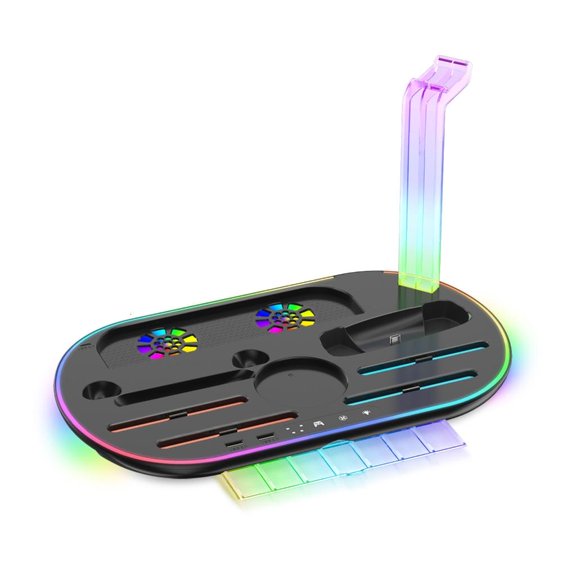 Necvior Versatile Charging Dock Featuring Quick Access Card Storage For Accessories