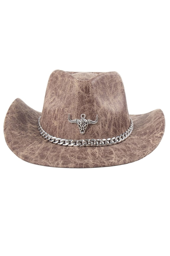 Vintage Cowboy Hat for Music Festival Party Women Men Unisex Fedora Hat Large Brimmed Travel Party Headwear