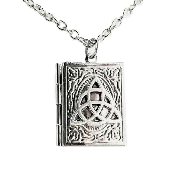 Necvior Vintage Gothic Book Locket Necklace Unique Pendant Chain for Fashion Enthusiasts