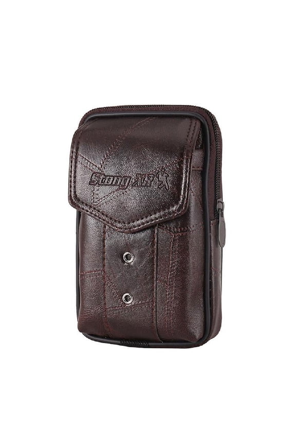 Vintage Men Waist Pack Belt Bag PU Phone Travel Hip Hanging Purse