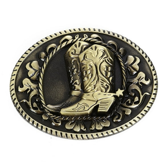 Necvior Vintage Metal Relief Pattern Belt Buckle Delicate Belt Buckle Waistband Accessories Western Cowboy Rock
