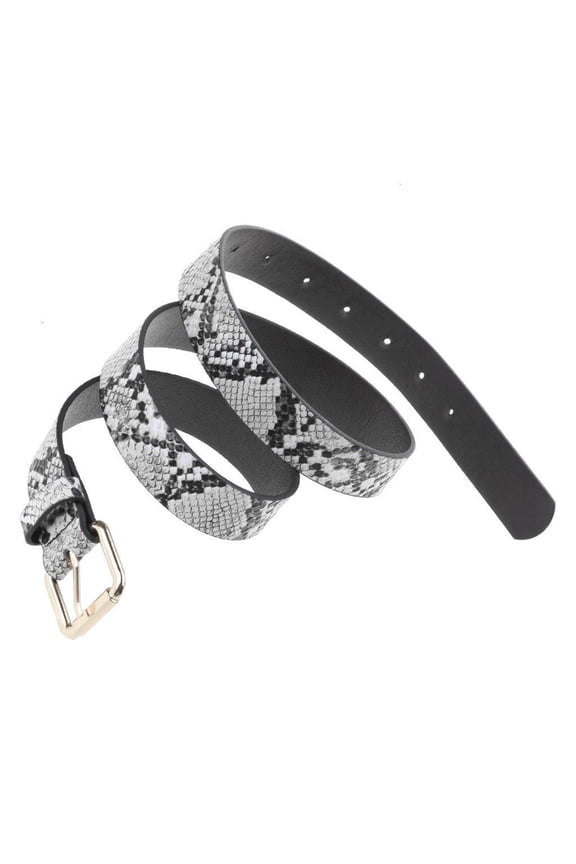 Vintage PU-leather Waist Belt All-match Belt Strap Snake Pattern Waistband Corset for Women Slimming Waist Belt Unisex Snake Pattern Waist Belt for Casual Fashion Ladies Waist Band