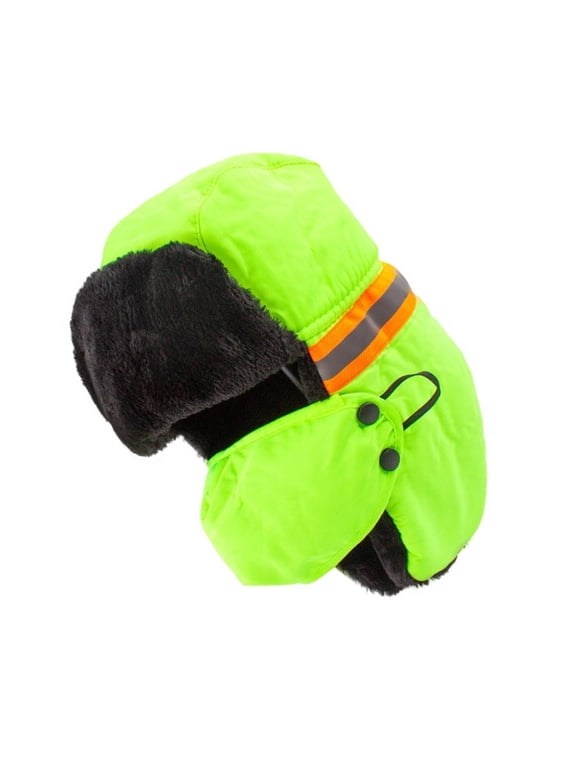 Visibility Reflective Hat for Outdoor Activity Cold Weather Windproof Warm Winter Hat for Construction Workers