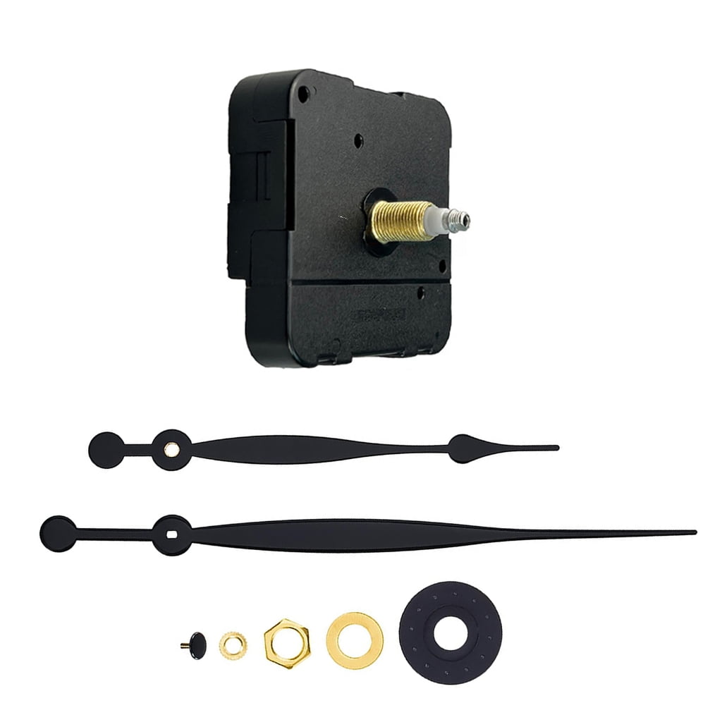 Necvior Wall Clock Motor with Long Spade Hands Set Long Shaft High ...