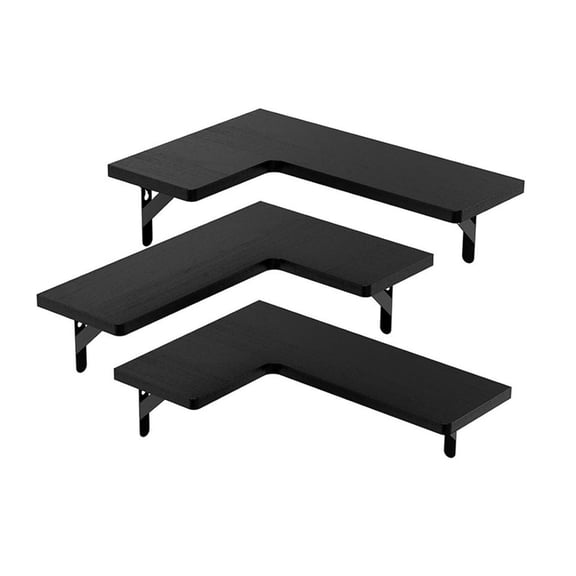 Necvior Wall Mounted Corner Floating Shelf Delicate Wood Shelves for Home Decors Storage