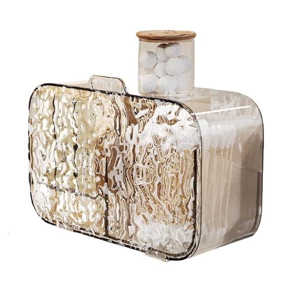 Necvior Wall Mounted Cotton Pad Organizers Skincare Storage Box For Bathroom Or Vanity