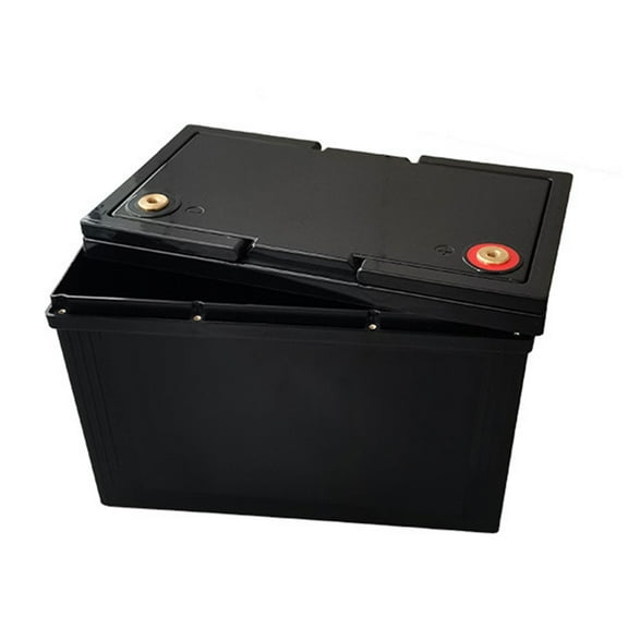 Necvior Waterproof ABS Plastic Thick Case 12V 90AH Lithium Battery Protective Box Portable with Integrated Handle