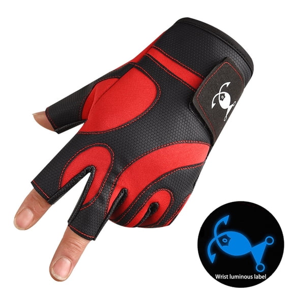 Necvior Wear Resistance Kayak Gloves Ice Fishing Gloves for Men and Women Fly Fishing Gear 3 Cut Finger Fishing Gloves