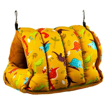 Necvior Winter Warm Bird Nest House Parrot Hanging Hammock Velvet Shed Hut Finch Cage