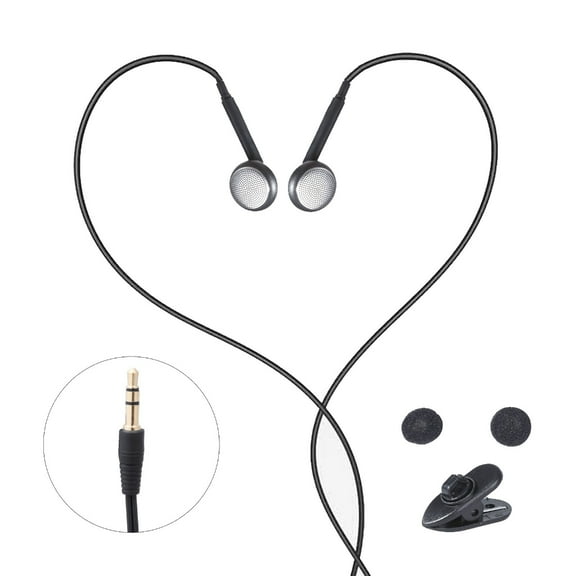 Necvior Wire Earbuds 3.5mm Earphones In-Ear Earbuds Laptops Radios Long Cord Earbuds