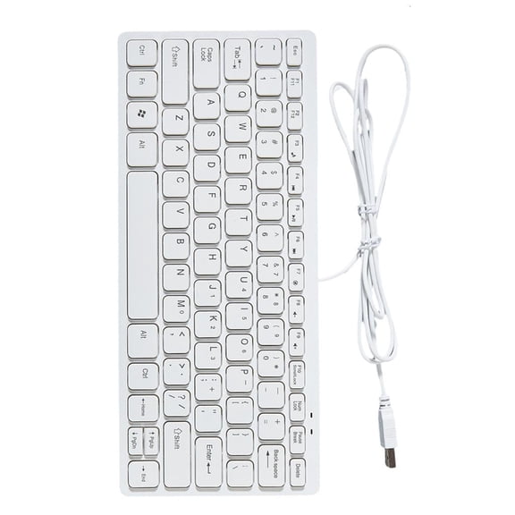 Necvior Wireds USB Mini Keyboards 78Key Thin Keyboards Ergonomic Portable Keyboards
