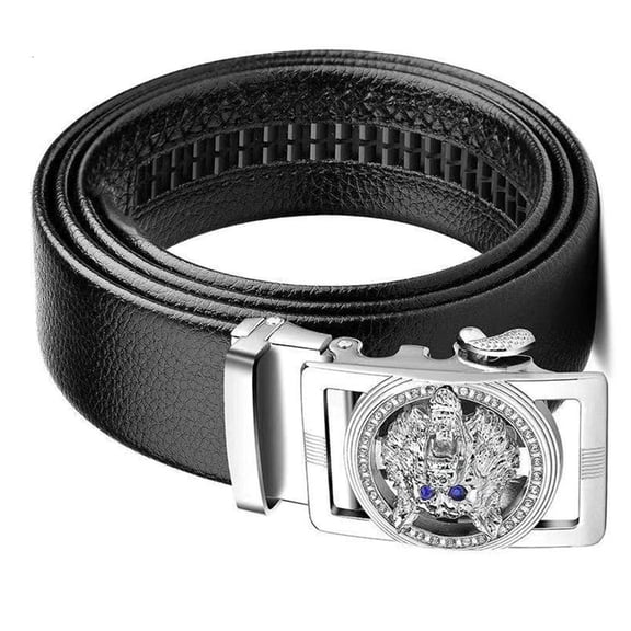 Necvior Wolf Buckle for Men Casual Belt Gift for Father Teacher Businessmen