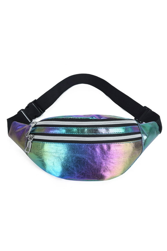 Women Holographic Waist Bag Fanny Pack Pouch Sport Belt Hip Chest Crossbody Shoulder Purse