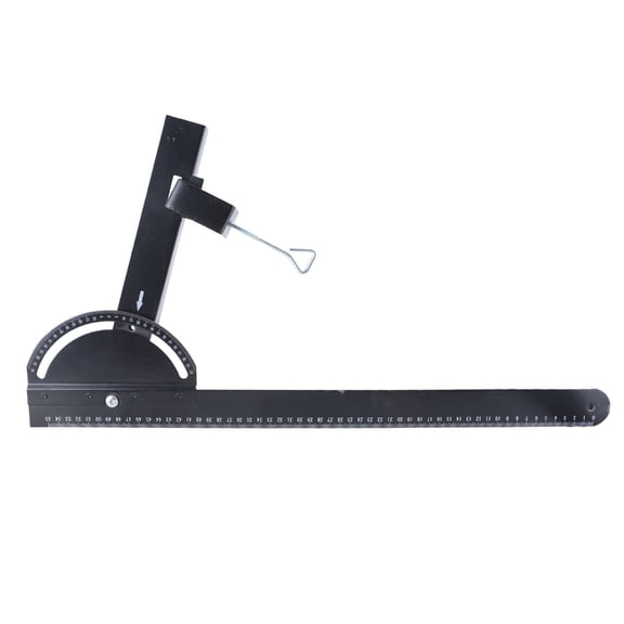 Necvior Woodworkers Edges Ruler Carbon Steel Protractor Angles 22inch Precisions Carpentry Measuring Tool