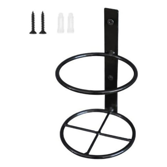 Necvior Wrought Iron Wine Rack Space-Saving Single Wall Mounted Metal Wine Holder Storage Hardware Included for Home Restaurants
