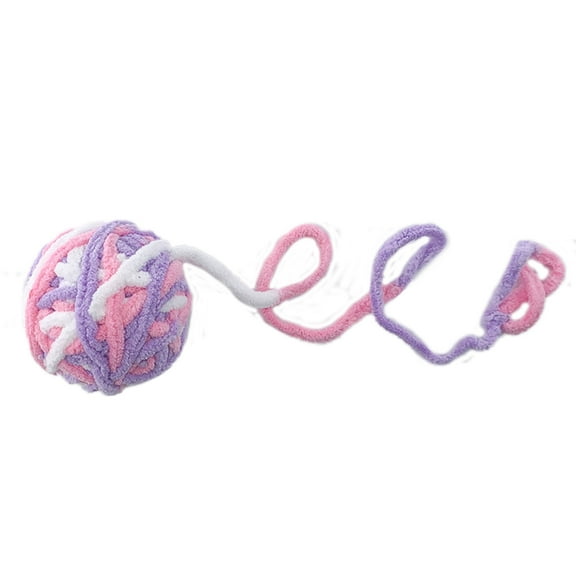 Necvior for Cat Ball with Bell Inside Colorful Yarn Balls with Built-in Bell Interactive Kitten Chasing Toy for Teething 1.97in