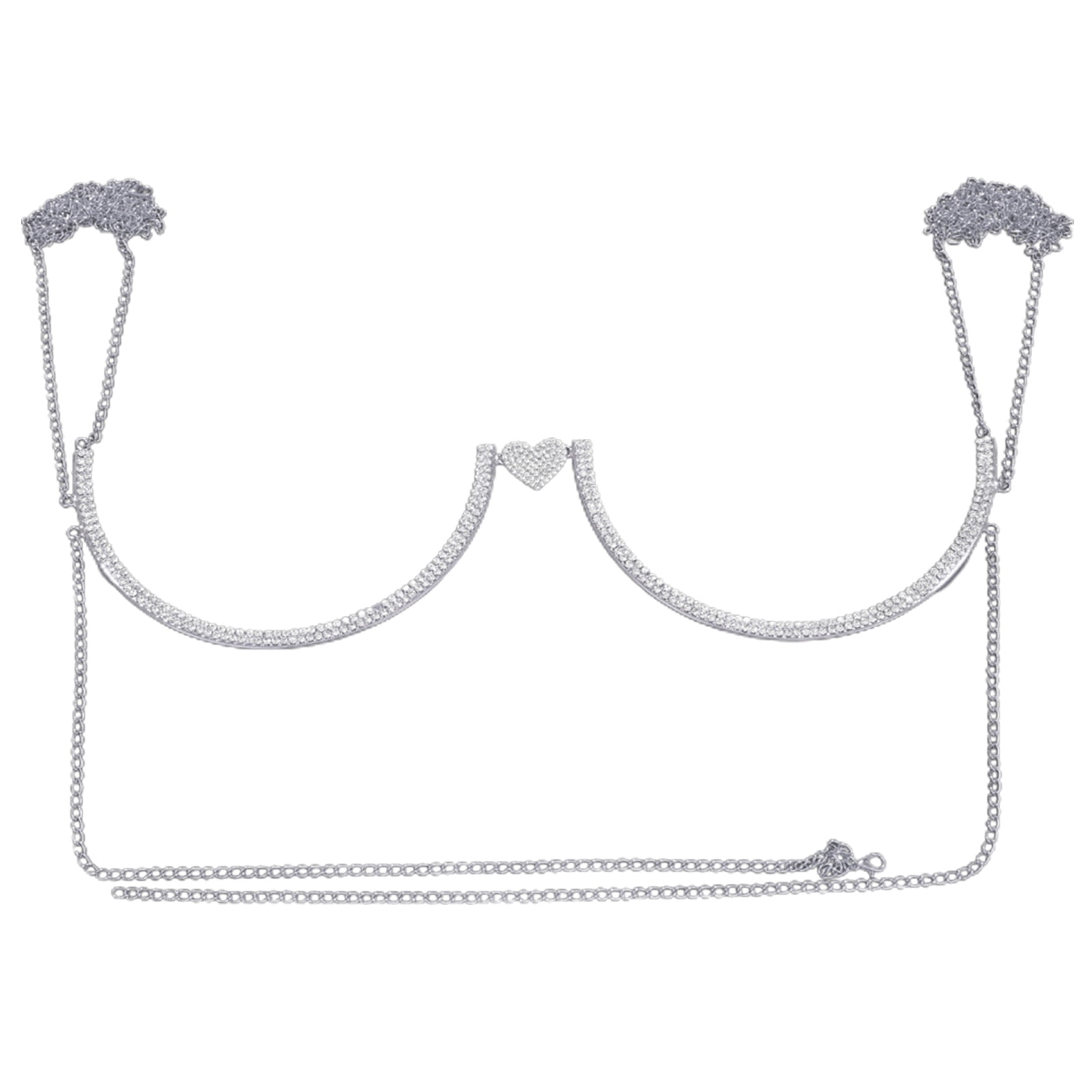 Necvior for Rhinestone Chest Bracket Bra Chains For Women Underwear ...