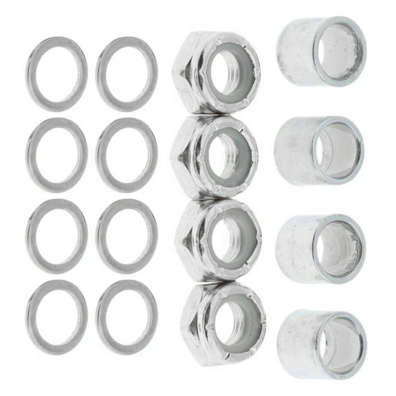 Necvior kateboard Truck Hardware Set Skateboard Truck Lock Nut Axles Washer Spacer Speed Rings Repair Set for Longboards Cruiser