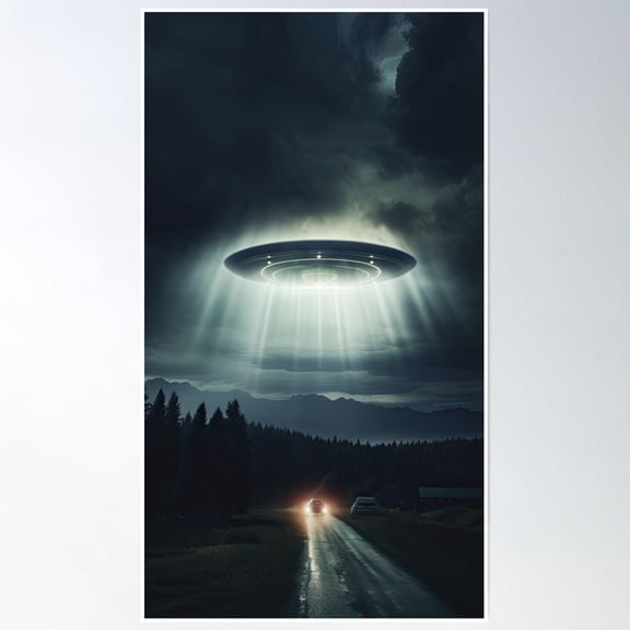 Nederland Ufo Poster Wall Art, Modern Wall Decor, 8x12 UNFRAMED