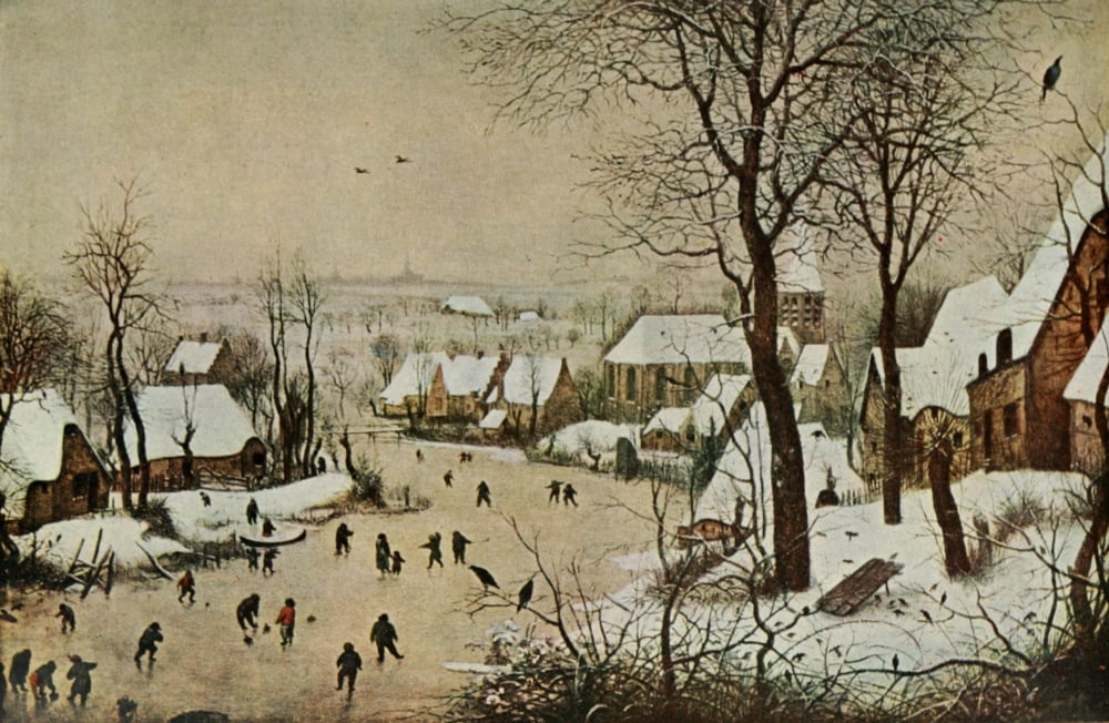 Nederlandsche schilderkunst in beeld 1900 Village with Snow Canvas Art - Pieter Bruegel (18 x 24)