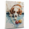 thumbnail image 1 of Nederlandse Kooikerhondje Dog Canvas Billiards Stretched Canvas Size 8x12 – Funny Nederlandse Kooikerhondje Dog Canvas Wall Decor, Funny Dog Wall Art for Billiards Room, 1 of 5
