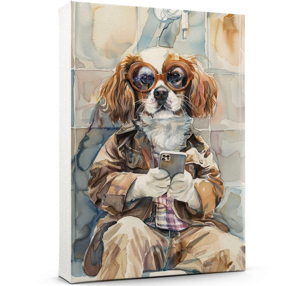 Nederlandse Kooikerhondje Dog Poster Print Bathroom Decor - Nederlandse Kooikerhondje Dog Canvas Wall Art For Bedroom Decor - Funny Posters - Dog Portrait